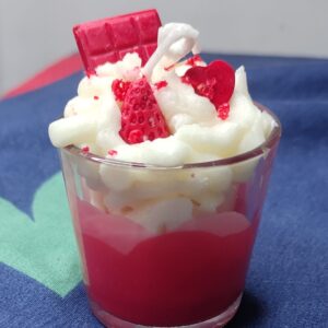 Red Dessert Cup Candle