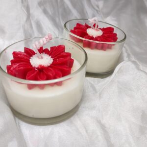 Daisy candle with jar