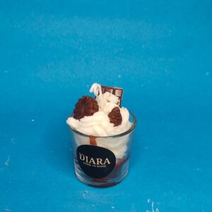 Chocolate ice-cream cup candle